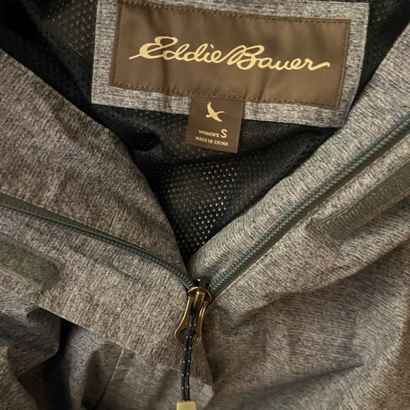 New Eddie Bauer Blue Rain Jacket - Picture 3 of 4
